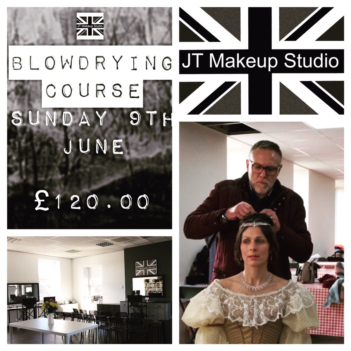 Blowdrying Course with Ronnie Radbourne @JTMakeupStudio in June. Email sales@jtmakeup.co.uk for more info #jtmakeupstudio #filmmakeupartists #fashionmakeupartists