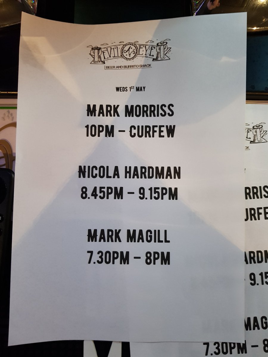 Tonight's running order <a href="/TheQuill/">Mark Morriss</a>