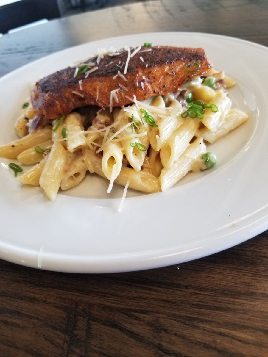 One of our many specials tonight at <a href="/CamillusCC/">Camillus Golf Club</a> Blackened Salmon over penne carbonara