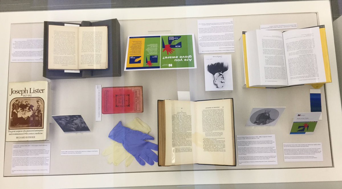 RCNLibraries's tweet image. Check out our Glove Awareness Week display @theRCN 🥳

We’re throwing down the gauntlet to libraries, archives &amp;amp; museums everywhere to ’share the glove’!

🖐️🖐🏿🖐🏼#GAW19🖐🏽🖐🏾🖐🏻

@BHAandM @OldOpTheatre @RCPSGheritage @RCPEHeritage @WellcomeLibrary @natlibscot @NLWales @LibrariesNI 👋