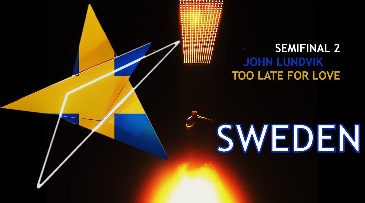 JuanmaJiDi's tweet photo. #Eurovision2019 #MiTop41 #MiTop5 #MiTop3 Puesto 3 para #Suecia 🇸🇪 #Sweden con un #TEMAZO que enamora a cualquiera #TooLateForLove de #JohnLundvik 😍 Es la canción que puede llegar a un target más amplio, desde jóvenes a mayores, con un sonido atemporal y cuidado. #HejaSverige https://t.co/uIOJwb2Ts3