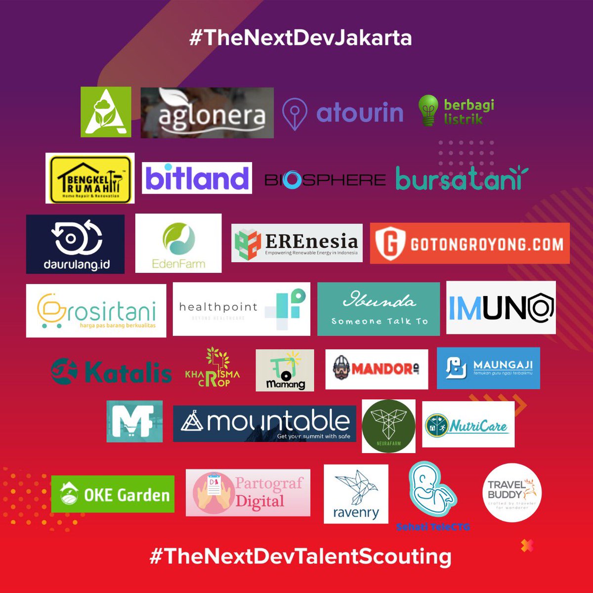 NextDev_id's tweet photo. Selamat bagi 30 startup terpilih! Bagi yang belum lolos, tetap semangat dan silahkan coba di kota selanjutnya ya! :-)
Sampai jumpa di City Pitch Jakarta, Jum’at 3 Mei 2019!
#TheNextDev2019 #TheNextDevTalentScouting #TheNextDevJakarta https://t.co/ZyZ5TS1Dpk
