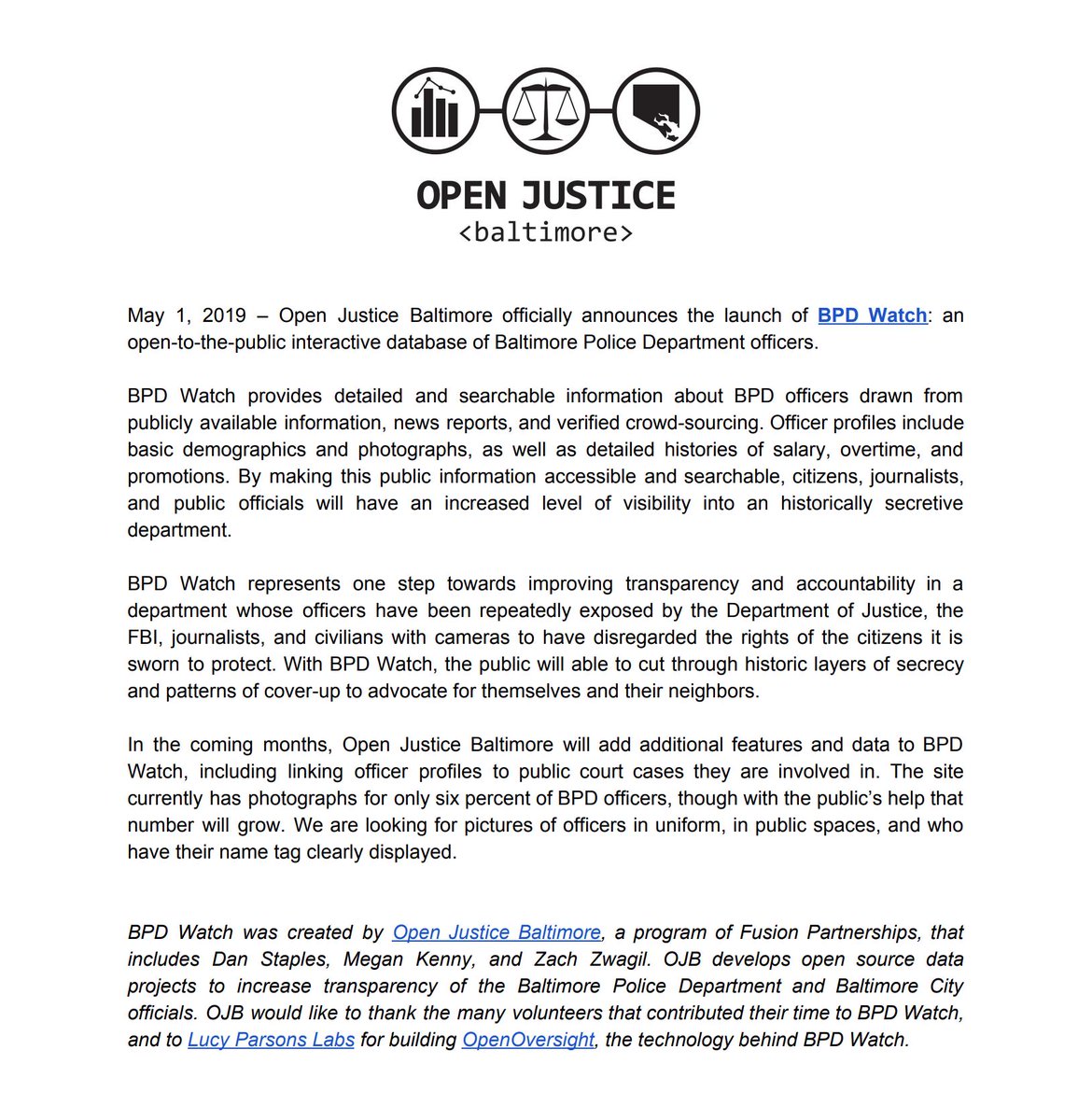 Open Justice Baltimore tweet media