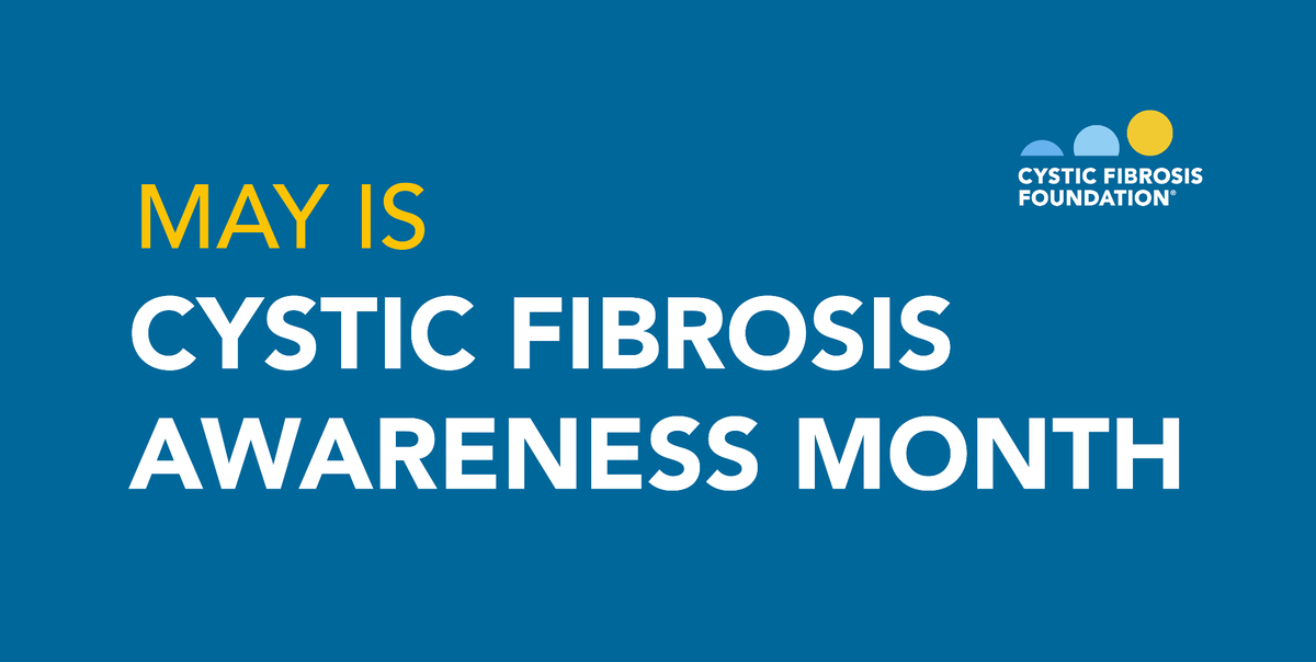 CF_Foundation's tweet image. May is Cystic Fibrosis Awareness Month! Follow along all this month to learn how you can get involved and make a difference for everyone living with #cysticfibrosis. #CFawareness