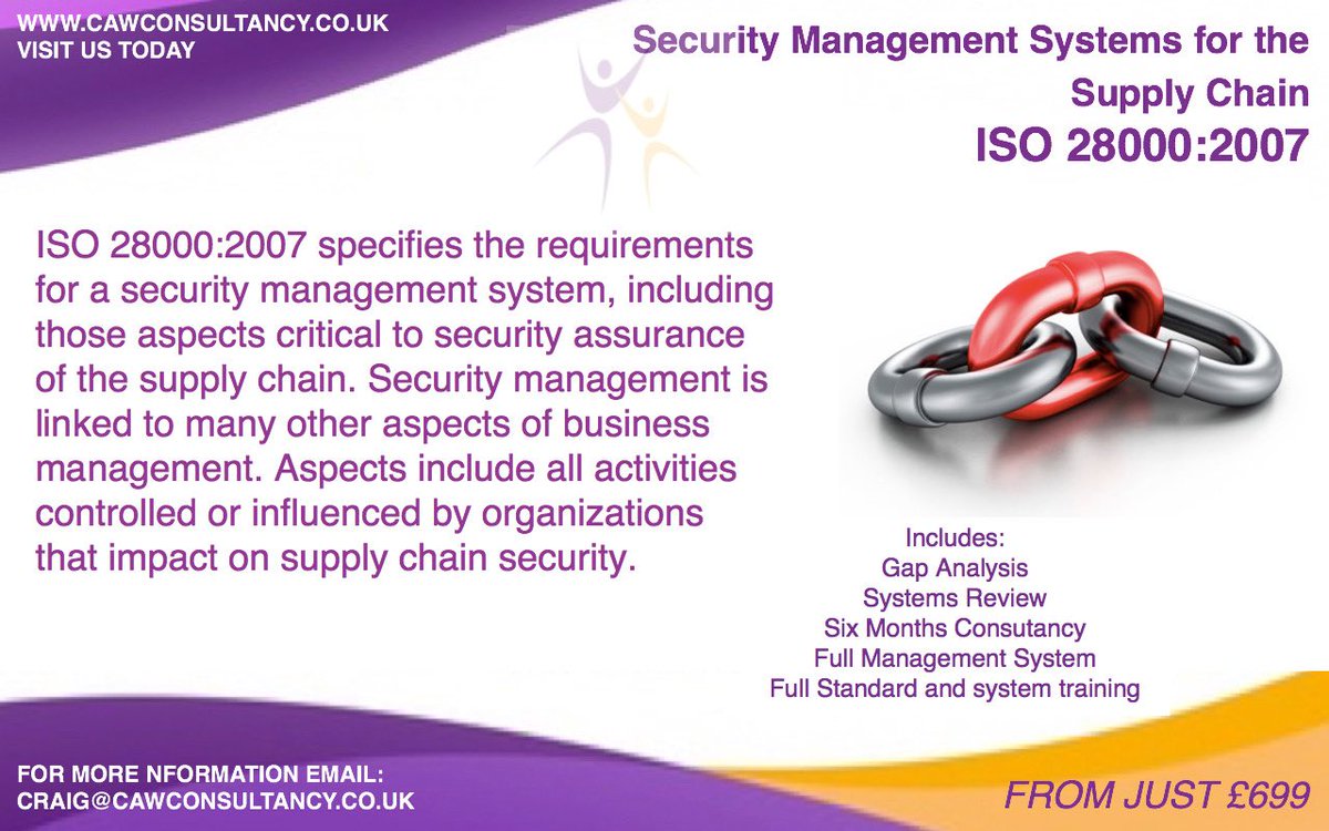 cawconsultancy's tweet photo. #supplychain #cawconsultancy #isoconsultancy #isoconsultants #iso #iso9001 #iso14001 #iso45001 #iso22301 #iso27001 #iso17025 #siaacs #acs #chas #safecontractor #nsigold #nsisilver #constructionline #buildersprofile #cqc https://t.co/JXpAOWR8MC