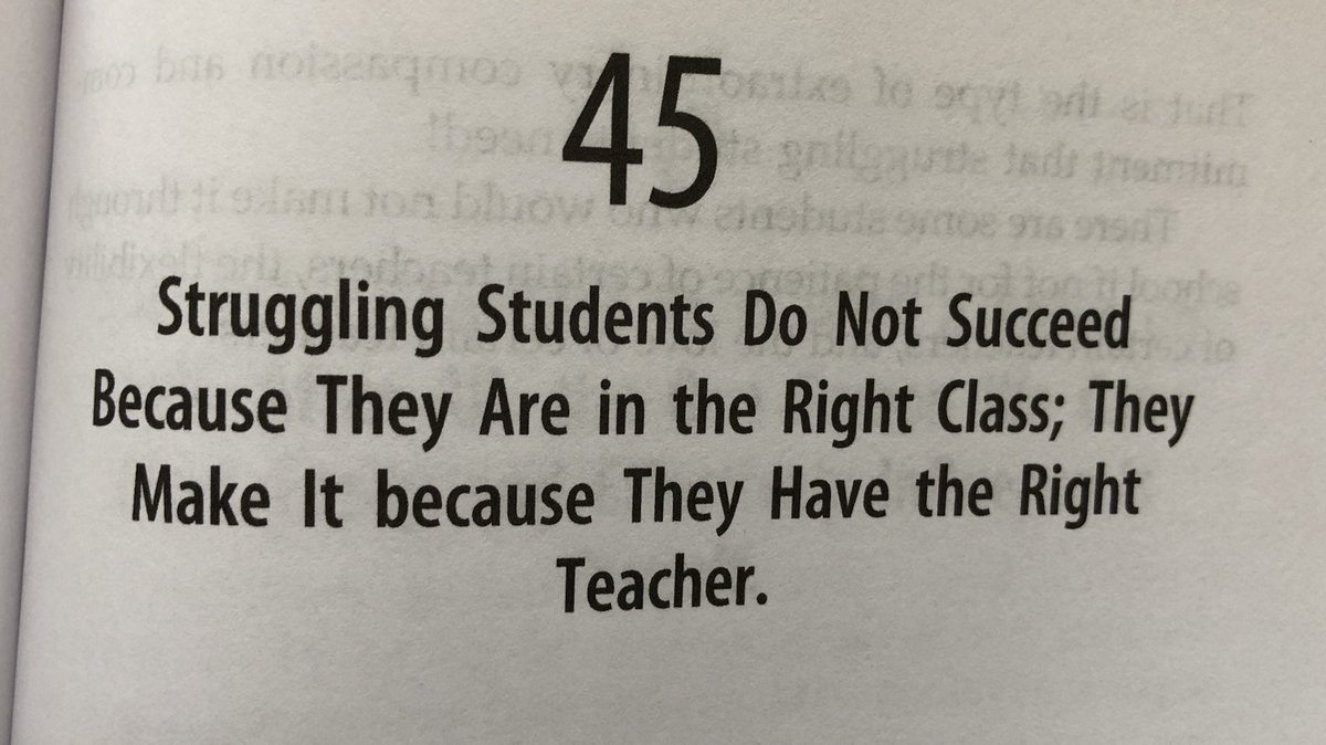 HillMrispo's tweet photo. Struggling students can be a challenge, but the best teachers know that their approach makes all the difference. Teachers are the variable! #BeTheOne to help all@student succeed! #EssentialTruths4Teachers by @SteeleThoughts and @ToddWhitaker ! #ThisBook! https://t.co/Yu3jhoGH2s