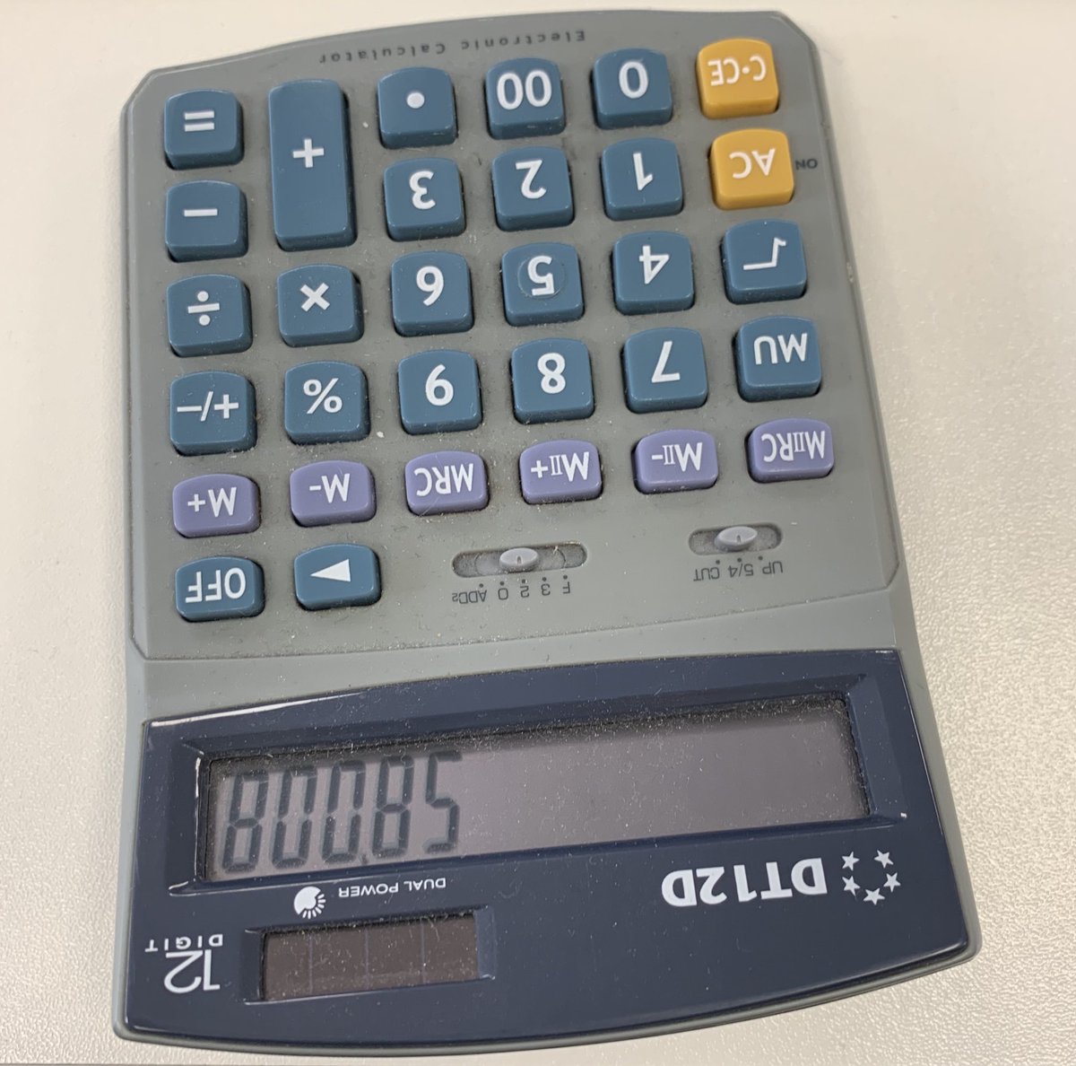 c0nw4y's tweet photo. I found a calculator at work #MathsBitch https://t.co/nGAFmRM0AL