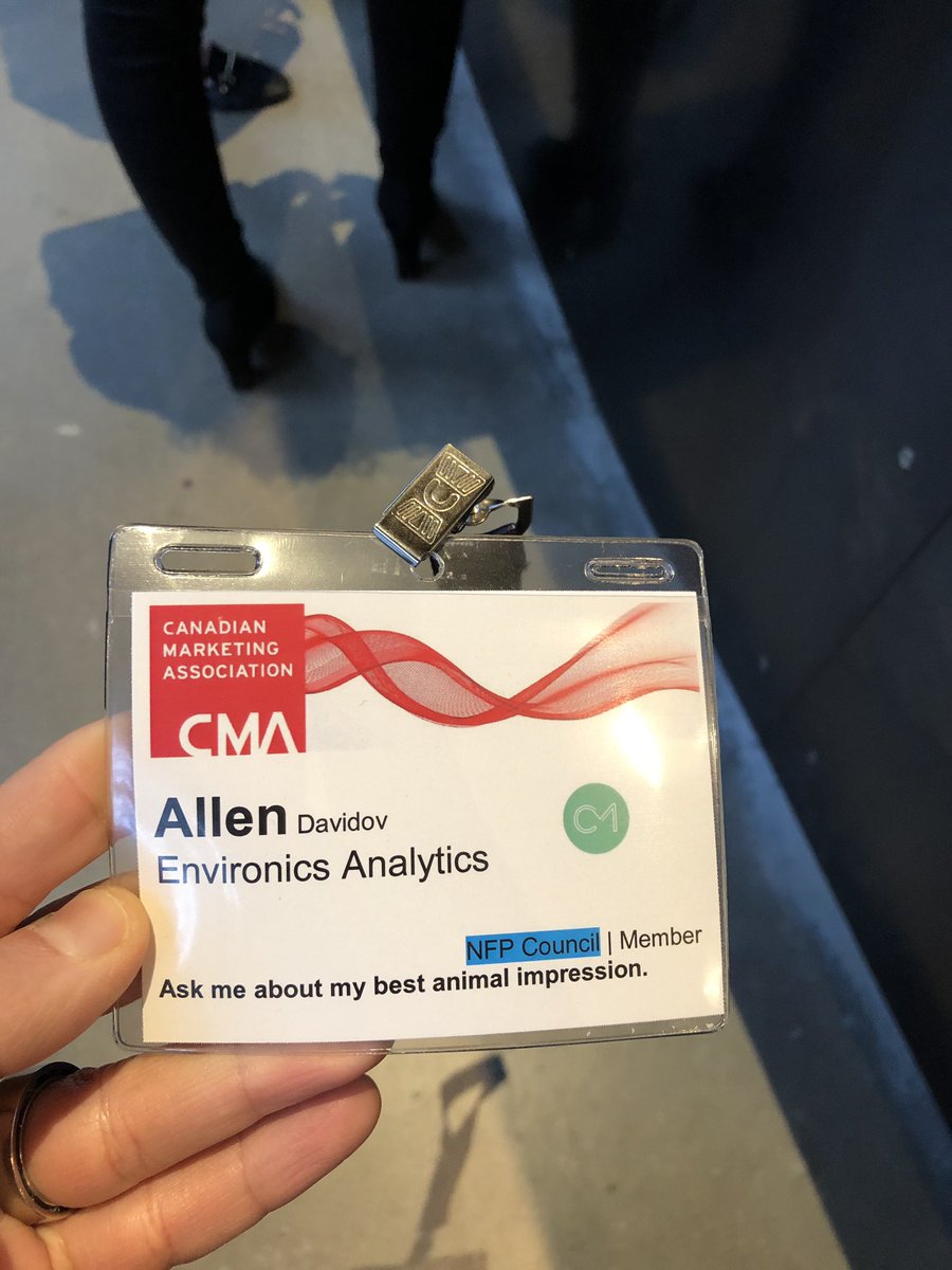 AllenDavidov's tweet photo. A busy but great day of learnings, sharing, seeing some familiar faces and meeting many new ones. Always promoting #DataForGood. Thank you @DigitalLeapCda and @cdnmarketing! https://t.co/xWBKCNhzYb