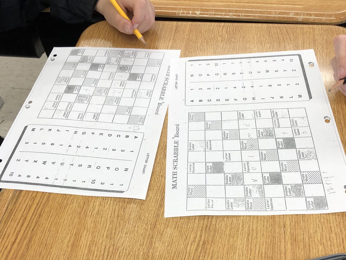 MrsWalpole1's tweet photo. Building on our algebra skills with math scrabble and solvemoji #algebra #solvemoji #knightsnc https://t.co/tQsFEARK2v