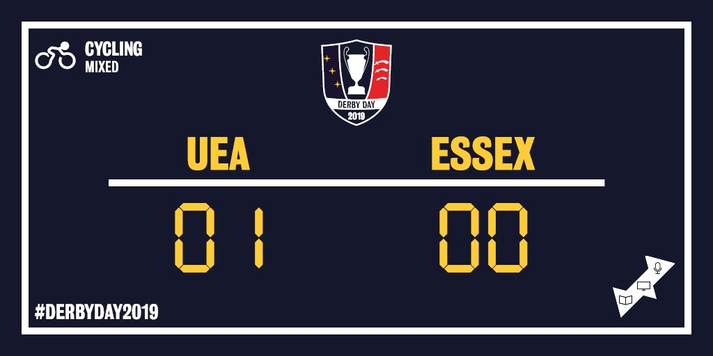 DerbyDayUEA2019's tweet photo. 🚴‍♀️Congratulations to @UEAVELO for their win against @EssexBladesSU!🚴‍♂️ https://t.co/10FlF6EUvz