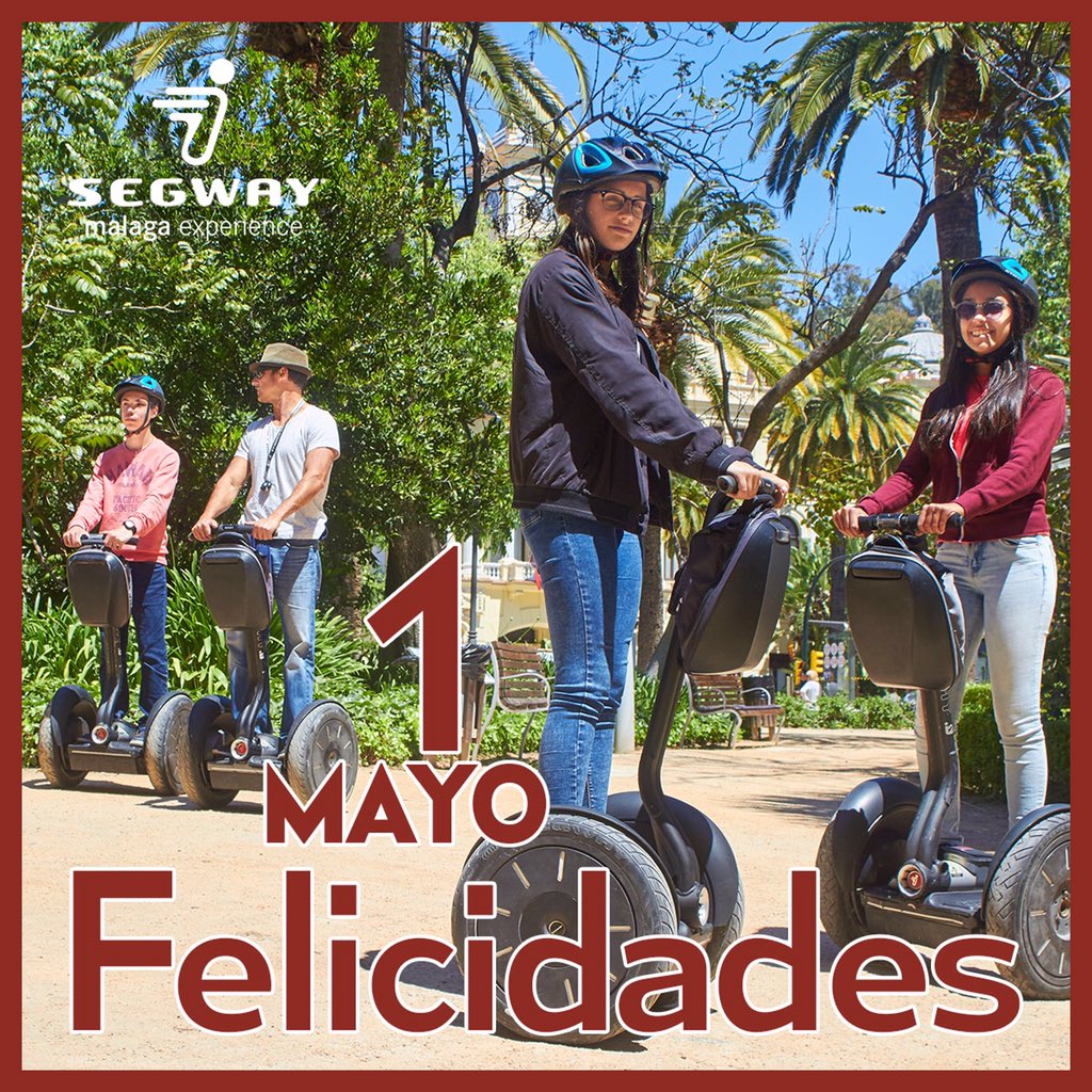 Segwaylife's tweet photo. 1 DE MAYO... FELIZ DÍA, TRABAJADOR@S‼️ 😍
Nosotr@s lo celebramos trabajando y disfrutando de este fantástico día en #Malaga con nuestros #segwaytours‼️
Disfrutadlo‼️ 😍😍😍
#1Mayo2019 #1may #DiaDelTrabajor #DiaDelTrabajo https://t.co/5DhECHUHTY