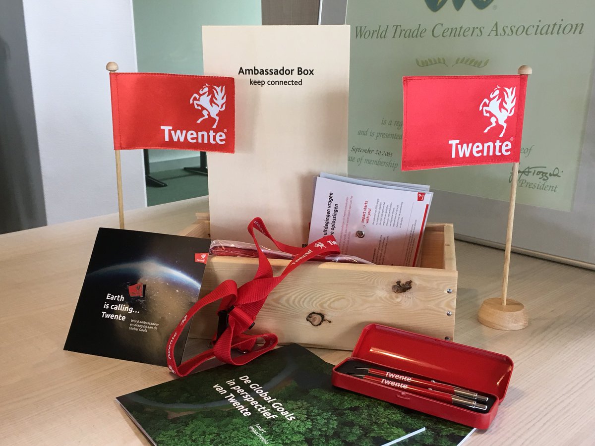 Vandaag een fraaie <a href="/twente/">Twente</a> Ambassador Box ontvangen van #EllenKuipers om de ambassadeursrol voor #Twente nog beter te kunnen vervullen. #WTCTwente #ConnectingTheBusinessWorld