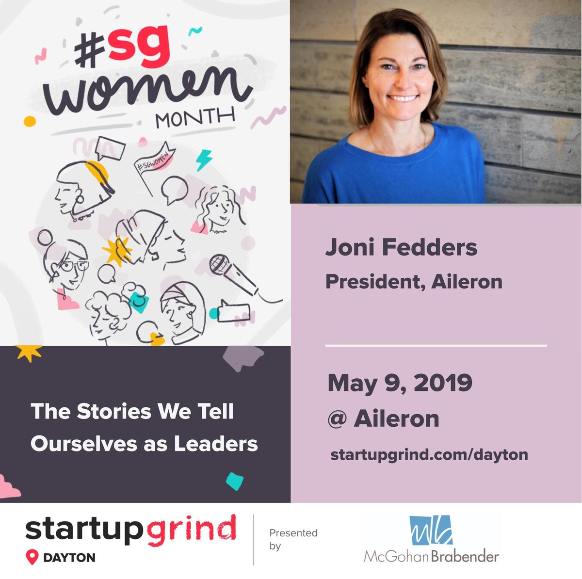 📢 Calling all entrepreneurs!📢 Come hear Joni Fedders, President of <a href="/Aileron_org/">Aileron</a> talk about the truths we tell ourselves. Get your ticket now and be a part of the conversation! bit.ly/dytmay19 #sgwomen #knowledgedropped #startups #Dayton #Entrepreneur #femalefounders