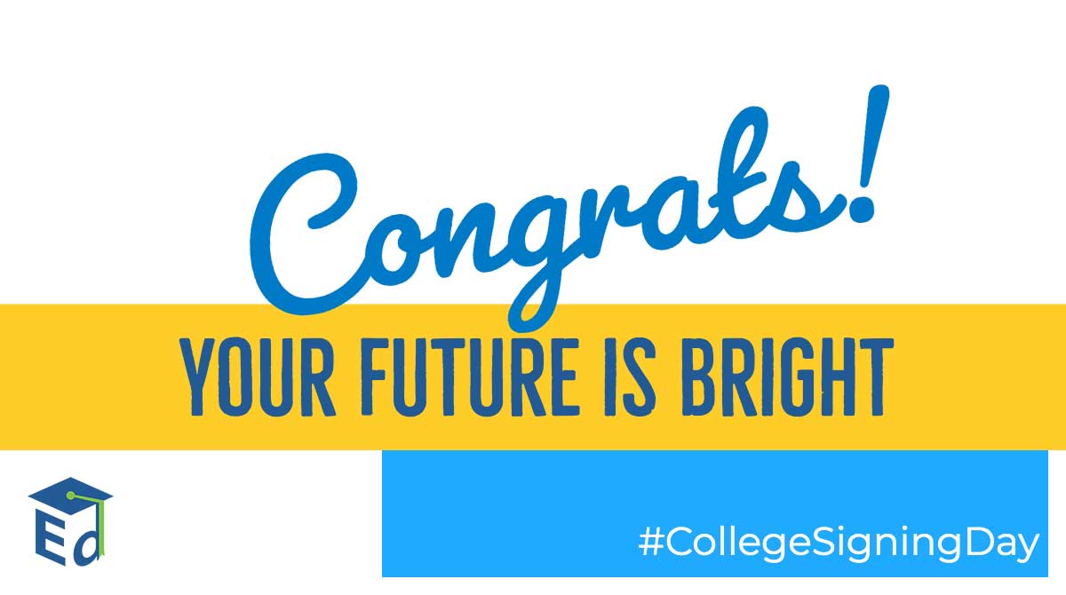 Whether you’re headed to community college or a 4-year university, getting a trade or vocational certificate, or joining the military… the most important part is that you’ve made the decision and taken the first step. 👏 We are proud of you! #CollegeSigningDay