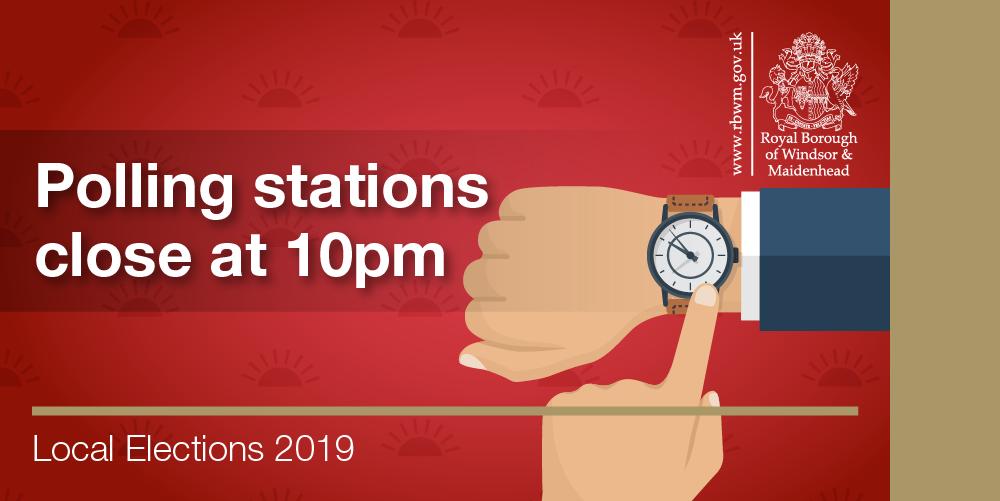 RBWM's tweet photo. Heading home after a long day at work? 💼 Don’t forget you can still cast your vote in the May 2019 elections as polling stations across the borough are open until 10pm tonight #RBWMLE2019 https://t.co/bu0wkKTP8q