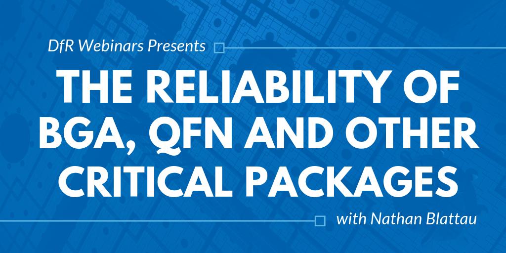 Join our live webinar tomorrow hosted by Nathan Blattau! Learn what package types are the most susceptible thermal cycling fatigue and explore which factors to consider when designing a thermal cycling robust electronic product ow.ly/eh5P50qMRzO