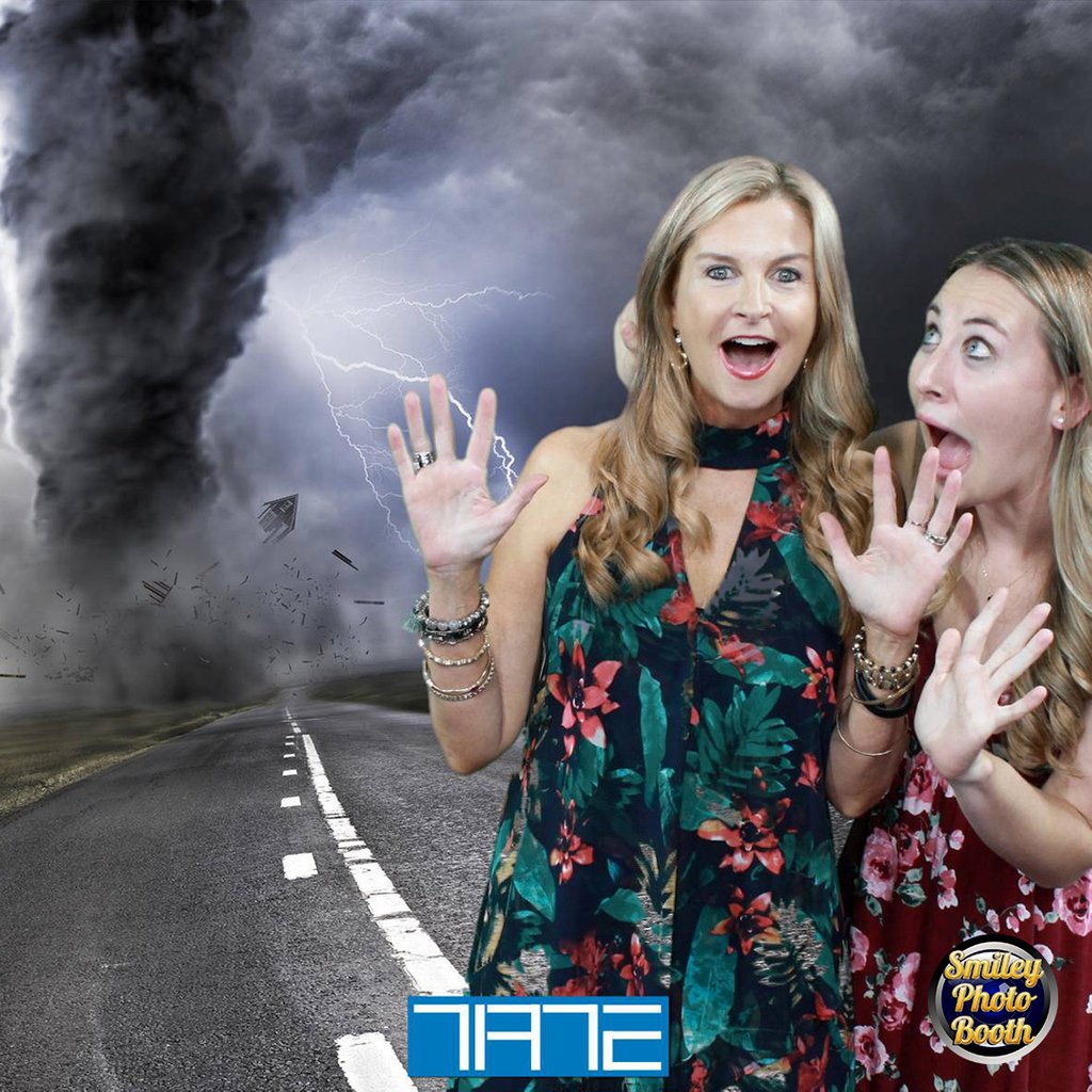 Tornado green screen fun with Smiley Photo booth