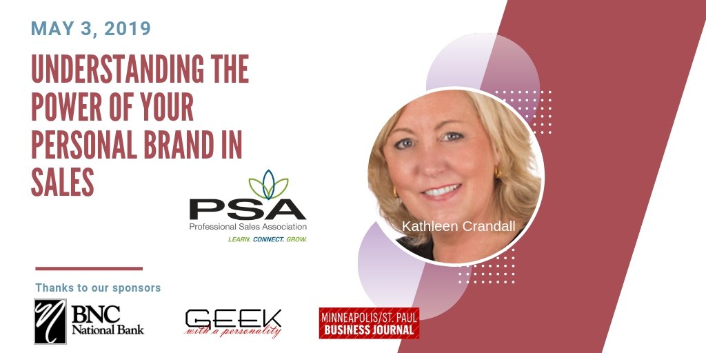 Want to network with great sales people? Join us Fri 5/3 at the monthly breakfast. This months topic "The Impact of You" - building a memorable personal brand REGISTER: psamn.org/the-impact-of-…