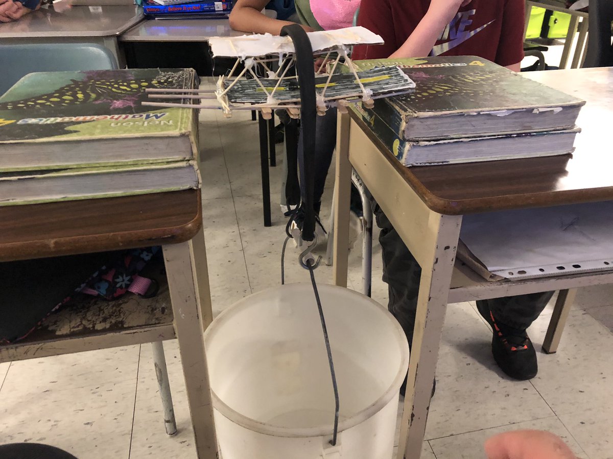 therealmrgalati's tweet photo. We have a tie! Both TAN and Silver Bridge survived 6 full pours of water. @HCMaltonDPCDSB #AreYouKiddingMe #BridgeTest https://t.co/y17TJj2YRU