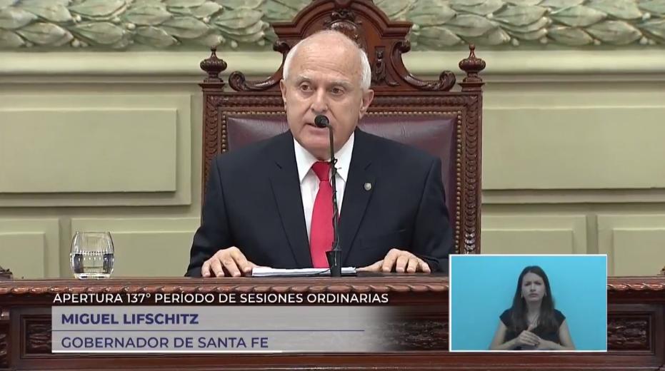 📺 <a href="/MiguelLifschitz/">Miguel Lifschitz</a> en la #AperturadeSesiones 🏛 "Todo lo que le propusimos a los santafesinos el 11 de diciembre de 2015 se ha cumplido y cualquiera puede hacer el ejercicio de constatarlo. Si algo importante quedó pendiente, sin dudas fue la reforma constitucional"