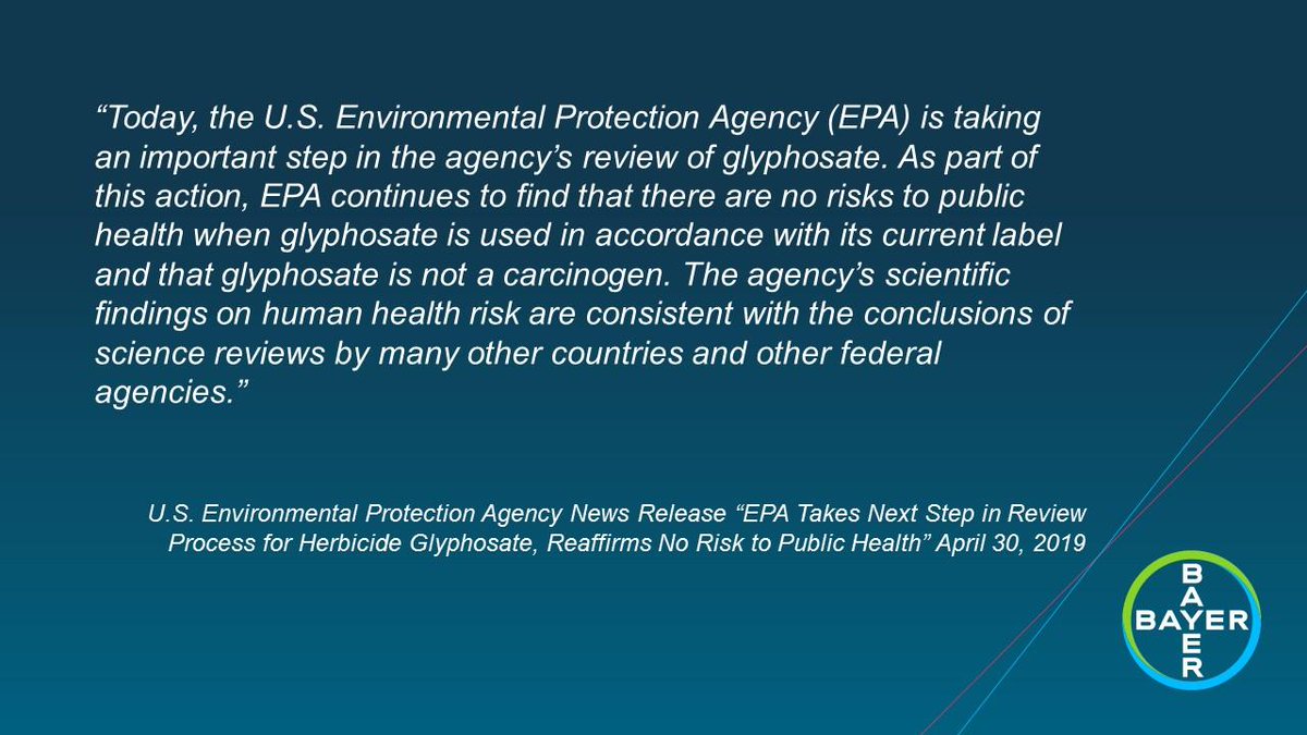 Read the latest from the U.S. Environmental Protection Agency on #glyphosate and glyphosate safety: bit.ly/2GL6tu6