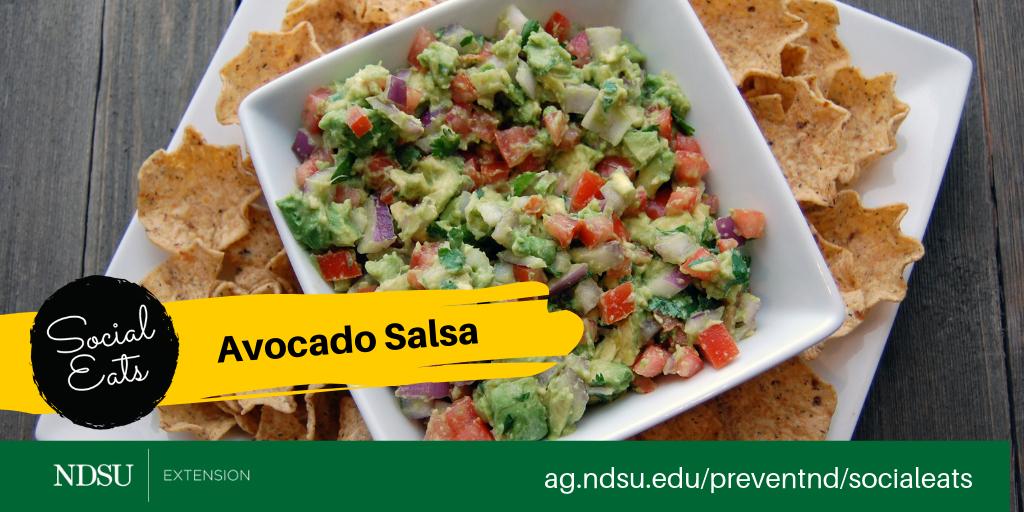 NDSUExtFood's tweet photo. #SocialEats May #recipe Avocado Salsa 🥑🍅Enter this month's drawing for a chance to win a 15pc Knife Set with sharpener. For recipe and entry details https://t.co/3eBLFFN9GB #guacamole #salsa #avocado #veggies https://t.co/XBrt93QeqL
