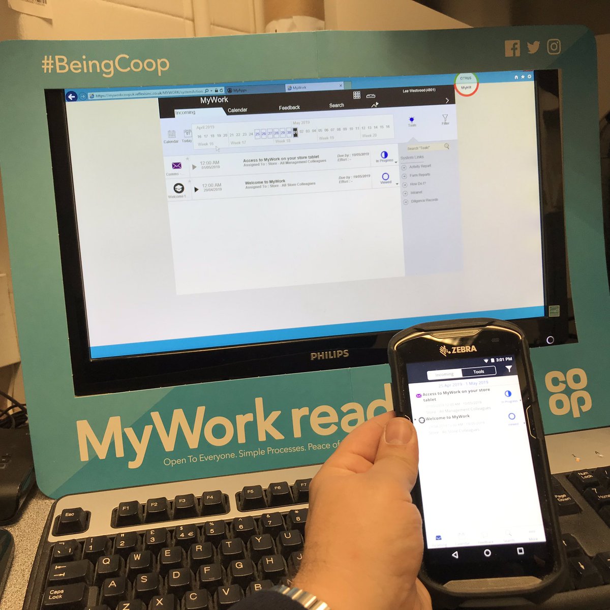 lee_westwood99's tweet photo. Love this #MyWorkReady @Clipstone_coop , #embraceing #change #Teamwork  #simpleprocesses #opentoeveryone #peaceofmind #TheCoopWay #leading @matttbakerr @Dave_Tyas https://t.co/HteZG1cabk