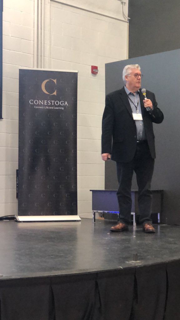 jesslyndw's tweet image. Welcome to @ConestogaC @dendroglyph! It’s our pleasure to have you talk at our #TechForTeaching day!