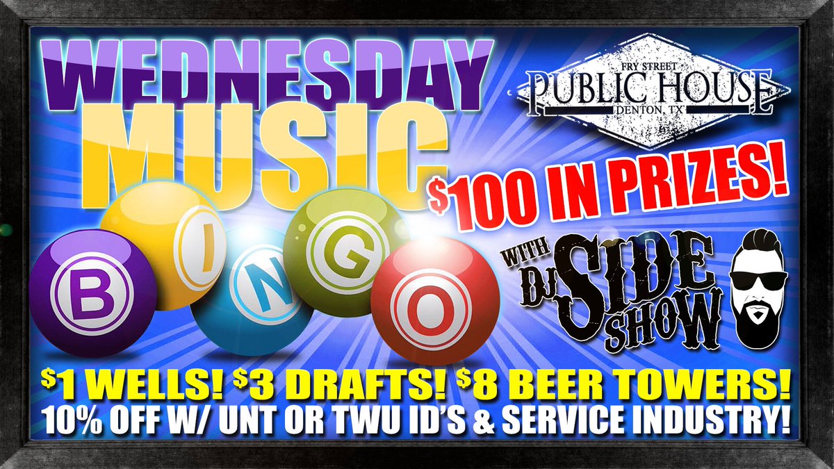 #musicbingo starts at 9pm tonight!