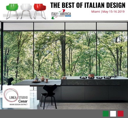 IACCSE's tweet photo. The IACCSE is glad to announce that The Linea Studio (https://t.co/ubiJRRIeUV) - with the Italian brand Cesar Kitchens - has become an "ORO sponsor" of "The Best of Italian Design" on May 15-16 at the Miami Design District. 
Register here: https://t.co/UlA1jx9rUQ https://t.co/Y4fFNzlQ8O