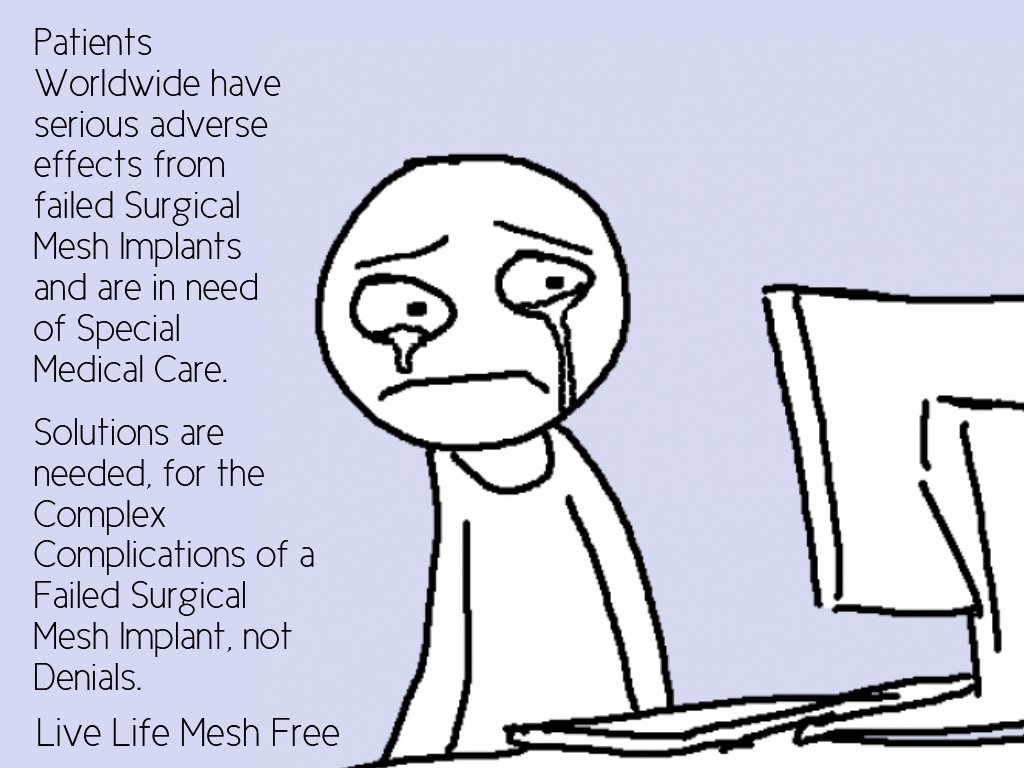 JanUrban12's tweet photo. Its a #MeshedUpWorld The Complications of #Mesh are #4Life #Help is #Hard2Find #InternationalMeshAwarenessDay #May1st #JustSayNo2Mesh #WednesdayWisdom Insist on an #Alternative Treatment 4 #Hernia #PelvicOrgan & #Incontinence Repairs https://t.co/KNhKvTCeZr