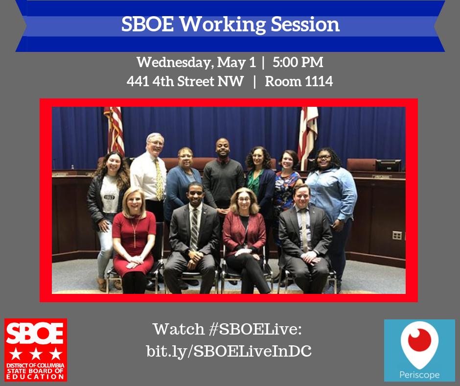 DCSBOE's tweet photo. Tonight, Members hear an update on the work of our #ESSATaskForce. The TF expects to deliver recommendations to the full Board next month. Tune in to #SBOELive on #Periscope ➡️ 5PM https://t.co/rL6VNAkTKH