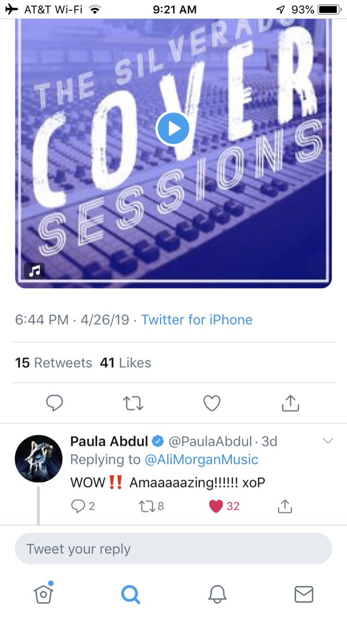 NashMFactory's tweet photo. If you’re gonna produce a cover record, it sure feels great to get validation from the artist you’re covering. Honored @PaulaAbdul thank you! https://t.co/BstO93E9Ur