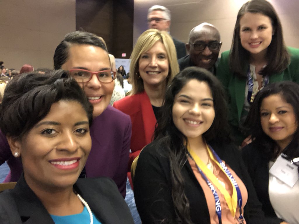 ReneeFlow1314's tweet photo. NLC Team waiting for the scholarship presentation @IrvingISD #bwts2019   @northlakenow https://t.co/cWJrwXAq4m