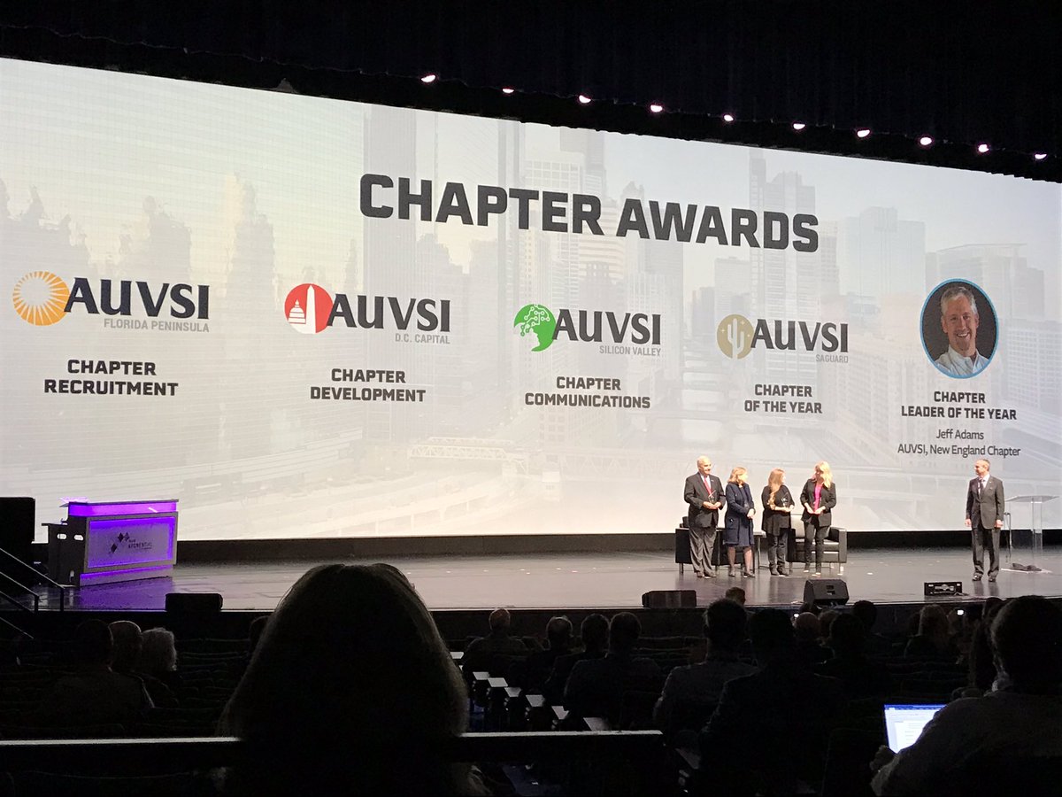 AUVSI's tweet image. Catch AUVSI CEO, @bwynne presenting the AUVSI Chapter Awards at today’s keynote #PowerofExecution #auvsiXPO