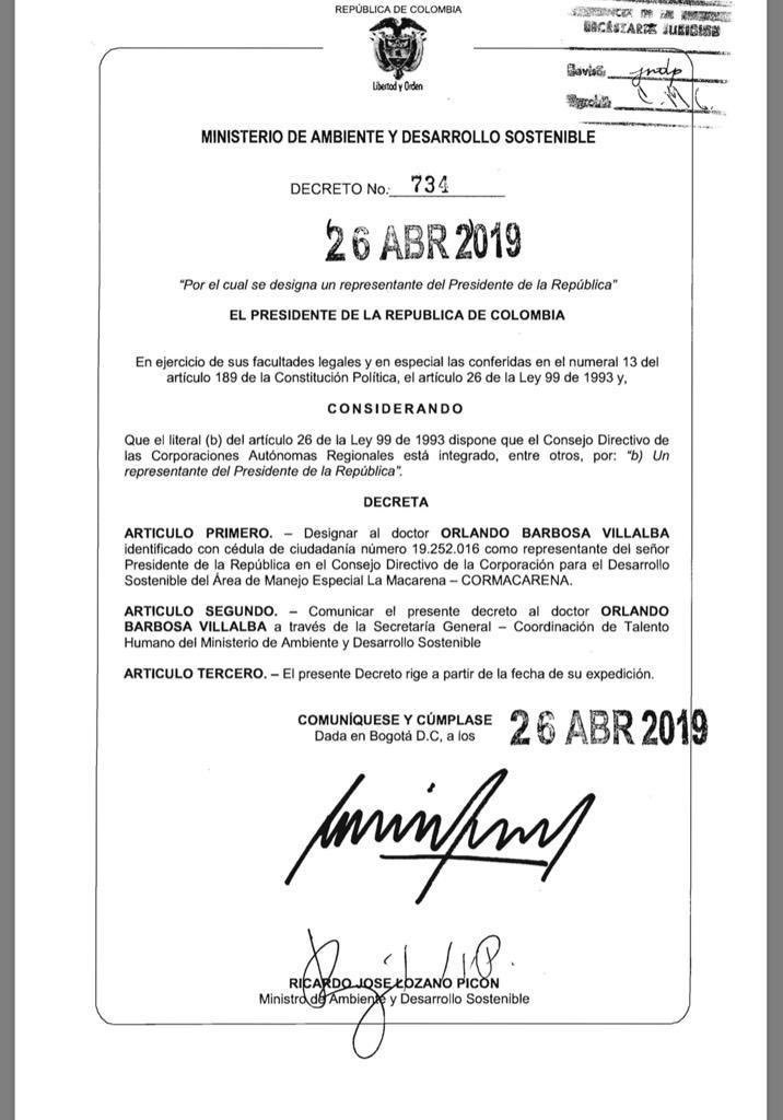 DanielSamperO's tweet photo. Ya van teniendo sentido las cosas: Orlando Villalba era el gerente de la campaña de Maritza Martínez y Duque lo nombró como su representante en Cormacarena.... #MaritzaMartínezVergüenzaNacional https://t.co/ljU3ro99aW