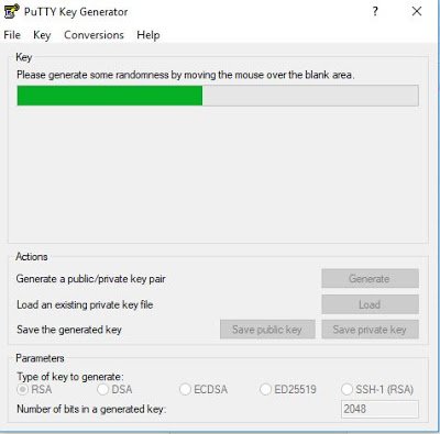 Github generate key. Putty ssh key. настройка ssh. окно putty key generator. key generated.