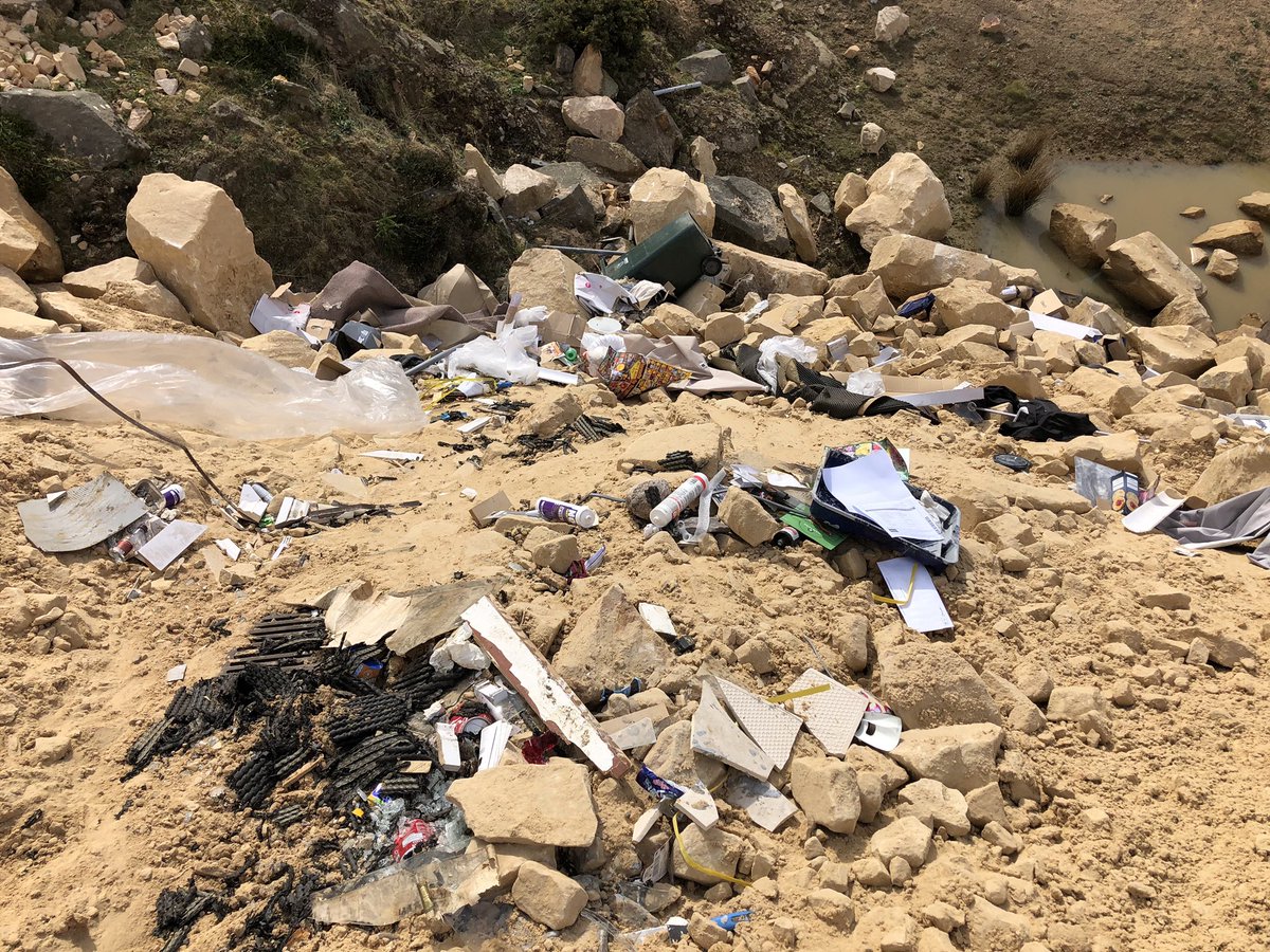 Clashach's tweet photo. With both @TheMorayCouncil and @MorayPolice telling me there’s nothing they can do regarding this fly tipping then who has the power to ever stop it? Might go into the clearance game myself, must be a good earner doing it this way. https://t.co/229QDufPKk
