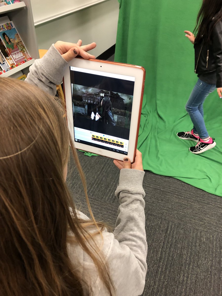 PJIteacher's tweet photo. Started our movie trailers today with @Fleet_paf Gr 3 Ss! They did an awesome job finding their backgrounds on #Kiddle then taking videos or images with #DoInkApp @PAF_ps #GreenScreen #MediaLiteracy #Tech #PrimaryTechnology #MovieTrailers https://t.co/S0pWd0xY1v