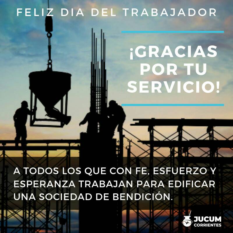 JuCUMCorrientes's tweet photo. "Por lo tanto, mis queridos hermanos, manténganse firmes e inconmovibles, progresando siempre en la obra del Señor, conscientes de que su trabajo en el Señor no es en vano." 1Co.15:58
#FelizDíaDelTrabajador
#JucumCorrientes https://t.co/Kq4YEG3myU