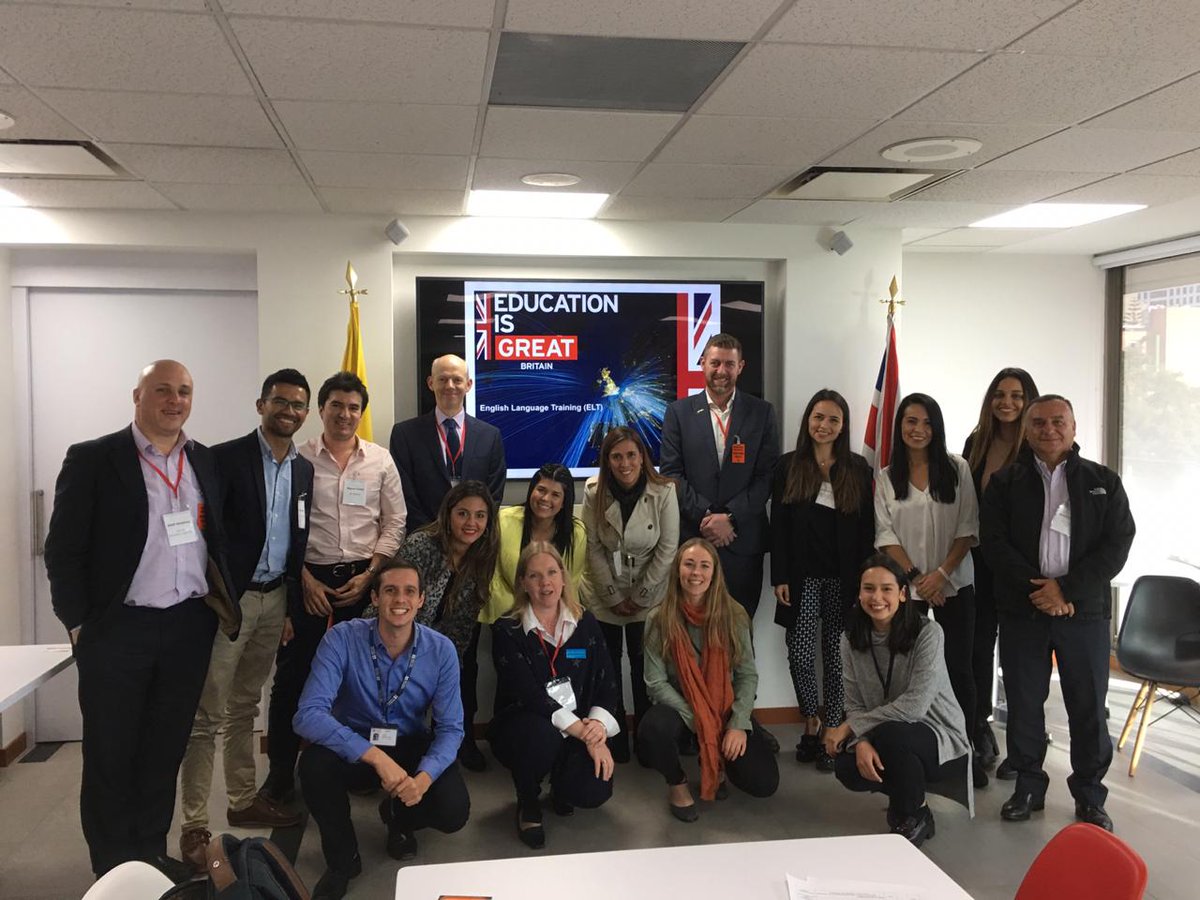 UKinColombia's tweet photo. #EducationIsGREAT | This week #DITCol welcomed a delegation of English Language Training
specialists to Colombia to explore collaboration with key education stakeholders, including
universities, schools and government institutions. https://t.co/Fra47eWHDM