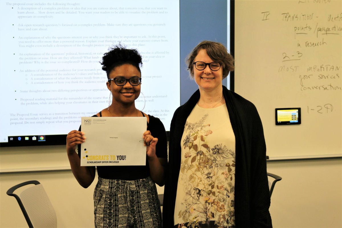 We’re continuing to surprise students with scholarships! Current Honors student, Immaya Hughes was awarded the Tom and Fran Zaniello Honors Scholarship this morning. A special thanks to our donors who continue to support our students!