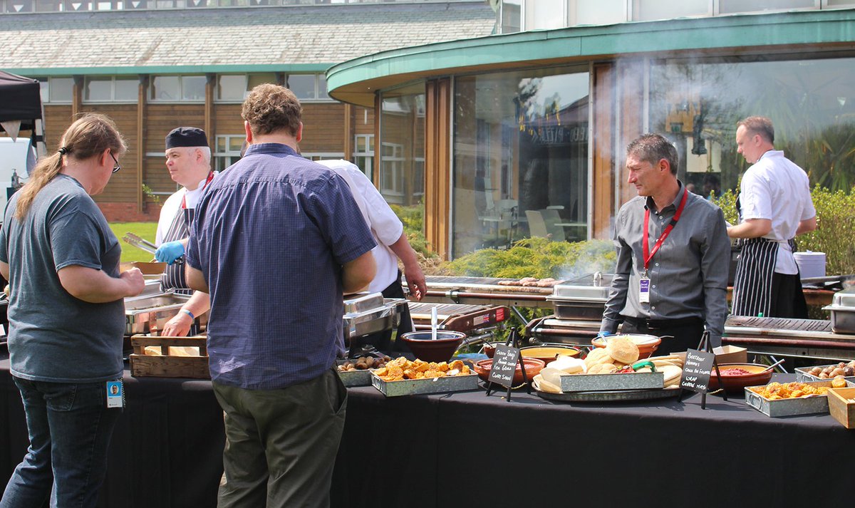 Outdoor barbecue and buffet at Rare