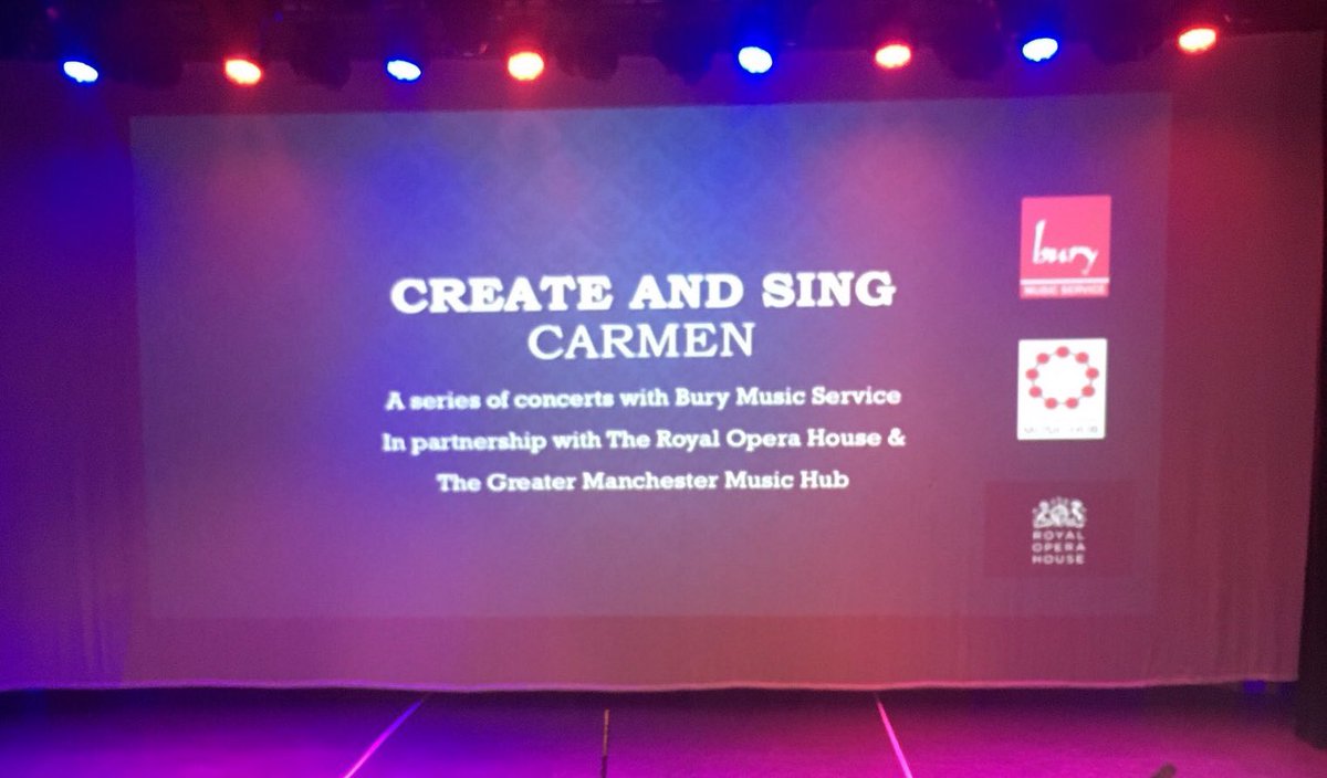 burymusic's tweet photo. 18 schools, 6 performances, what a pleasure Bury children and teachers have been to work with! So much talent and creativity! Well done to everyone involved in #CreateandSingCarmen from all at @burymusic  Enormous thanks to @themet @RoyalOperaHouse @GMMusicHub https://t.co/UGFxLPLkqo