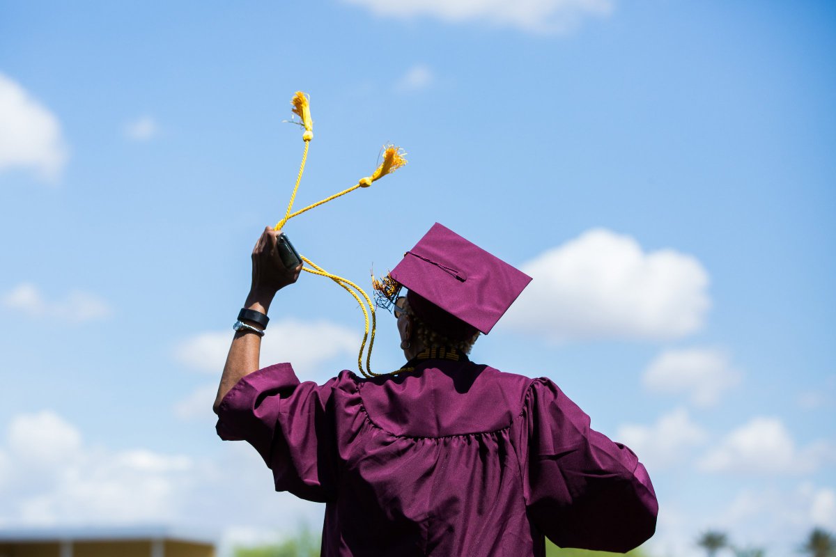 ASU's tweet photo. Hello, May — here we go! 🎓#ASUgrad https://t.co/Vt0yxw3CjT