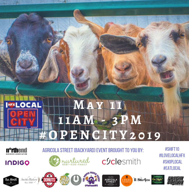 nurturedmom's tweet photo. Counting down to #OpenCity Saturday, May 11, 2019!
Join us on Agricola Street 11AM-3PM for live music, tasty food and a petting zoo for the kids!
@ILOVELOCALHFX @CyclesmithHfx #ilovelocalhfx #CommunityEvent #shoplocal #eatlocal #northendhfx #shift10 https://t.co/iWSIQf1d0G