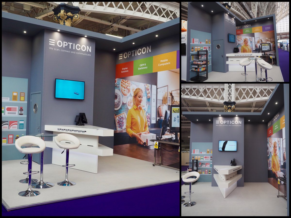 IncendoEvents's tweet image. Great functional stand for #Opticon @TheRetailEXPO #RetailEXPO19 #tradeshow #exhibitions