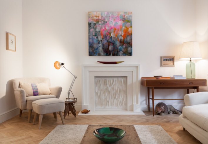 PrestigeFlgCo's tweet photo. A photo of one of our natural #oak #herringbone #floors installed in the living room and throughout the rest of this Kensington basement apartment designed by @TJamesInteriors https://t.co/I14i5ymne0