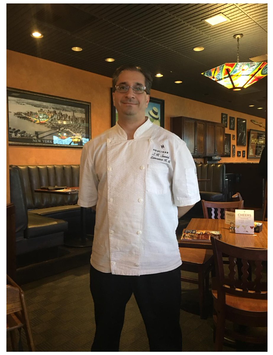 Houlihansjobs's tweet photo. This year is a pretty magical year for our Executive Kitchen Manager, Saadeh Saadeh. This is his 20th year with @Houlihans &amp; its also his birthday today!  You may see him developing our culinary team members, but don't blink, he moves pretty fast! Happy Birthday Saadeh! #houcrew https://t.co/nIYT6TKsaj