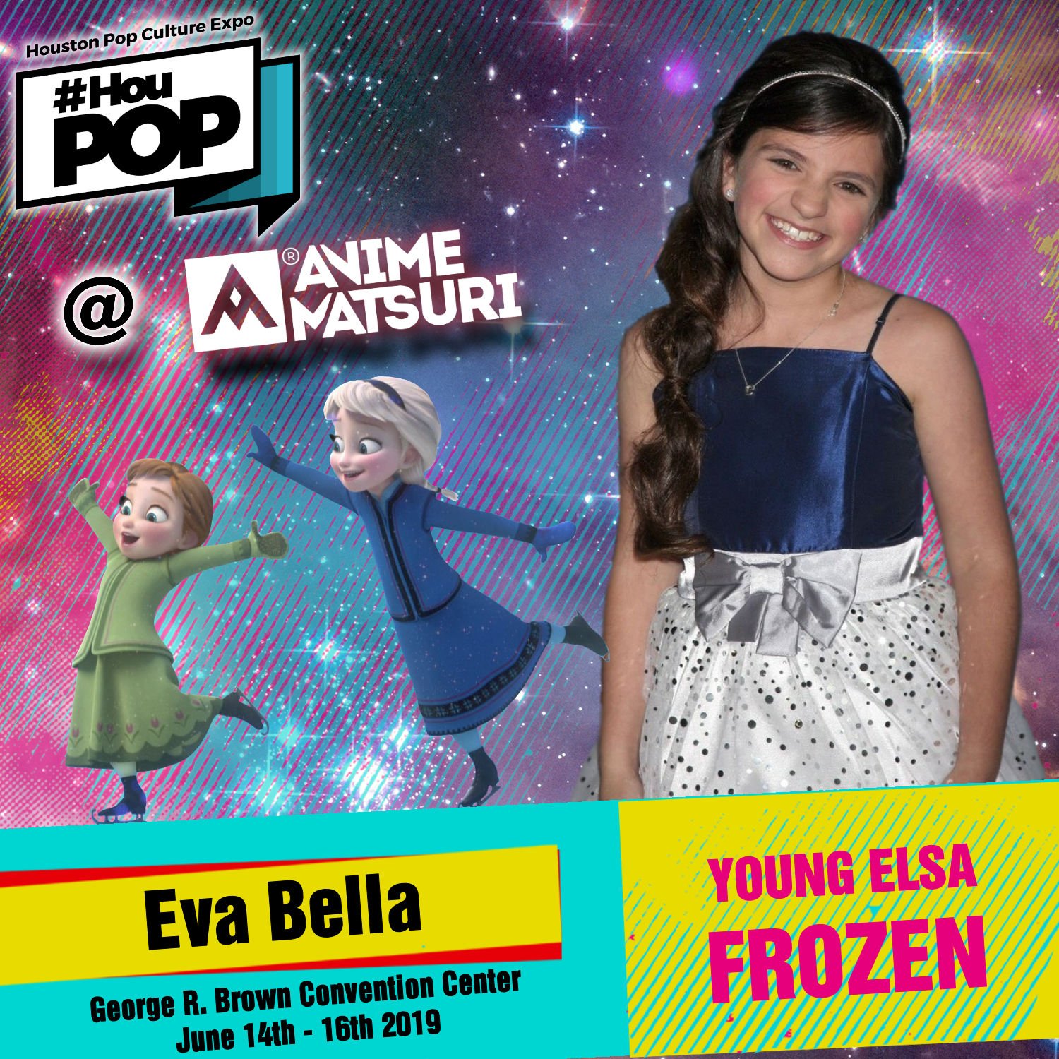 HouPop on X: "#HouPop is excited to announce the addition of Eva Bella to  the #HouPop2019 lineup! Eva plays young Elsa in Disney's award winning film  #Frozen and also Shimmer in the